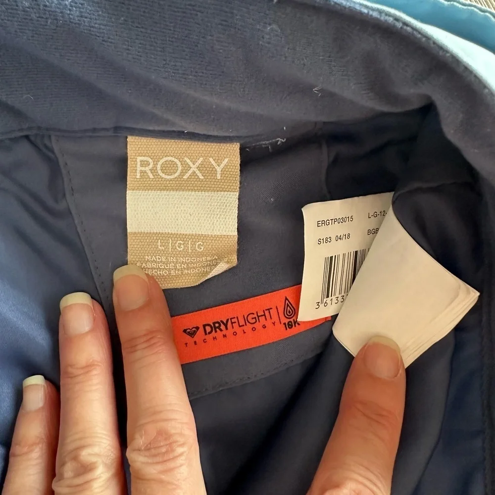 Roxy girls Light blue ski snowboard snowpants XL/14